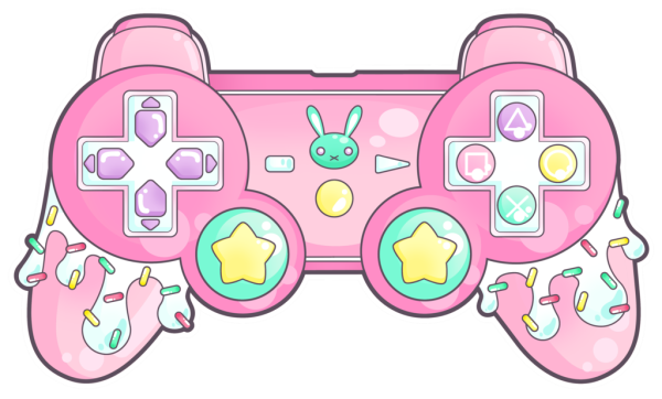 Стикер розовый джойстик