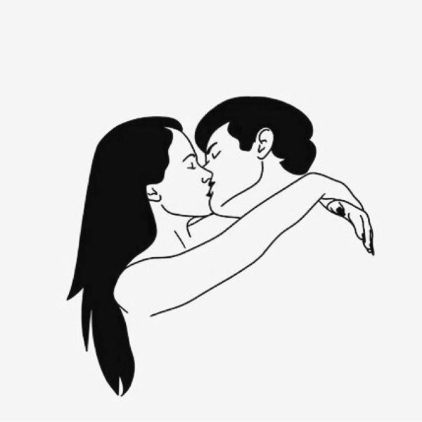 Поцелуй рисунок