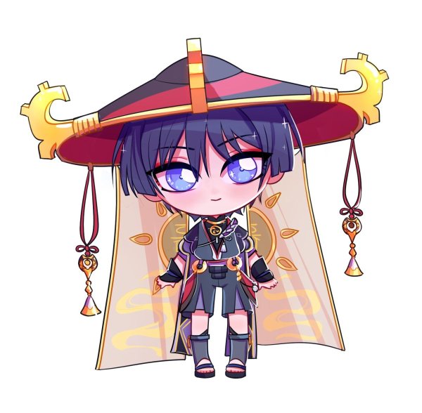 Альбедо Чиби Стикеры Геншин Импакт