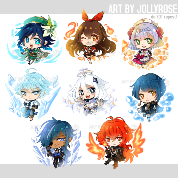 Чиби альбедо Геншин