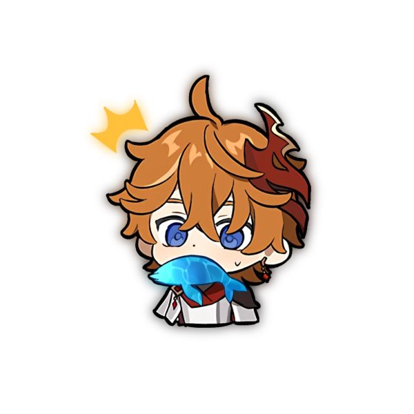Эмбер Геншин Чиби стикер