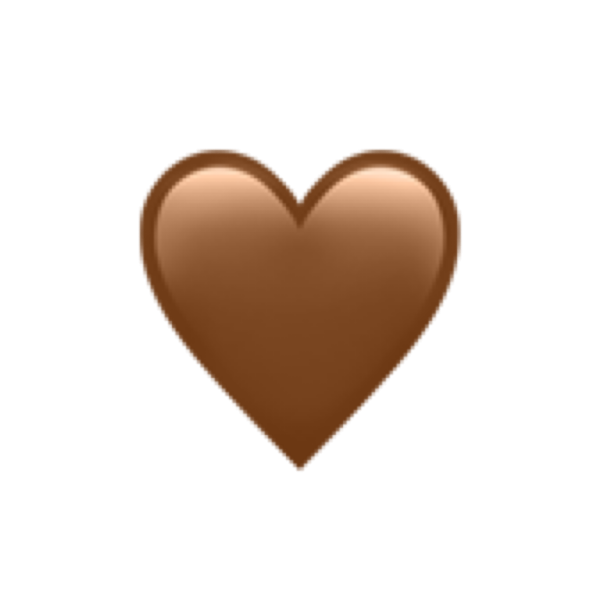 Коричневое сердце смайлик