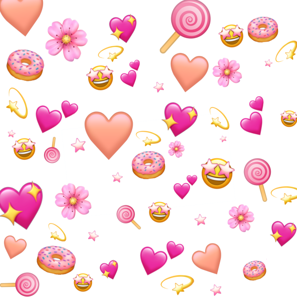 Фон сердечки смайлики