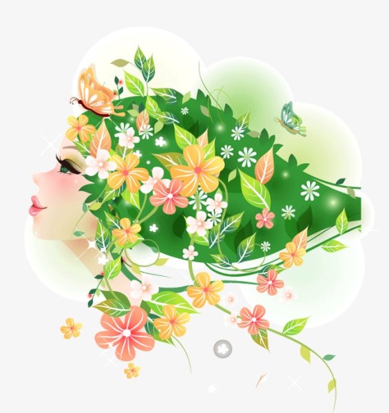 Весенняя девушка вектор