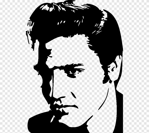 Элвис Пресли черно белое