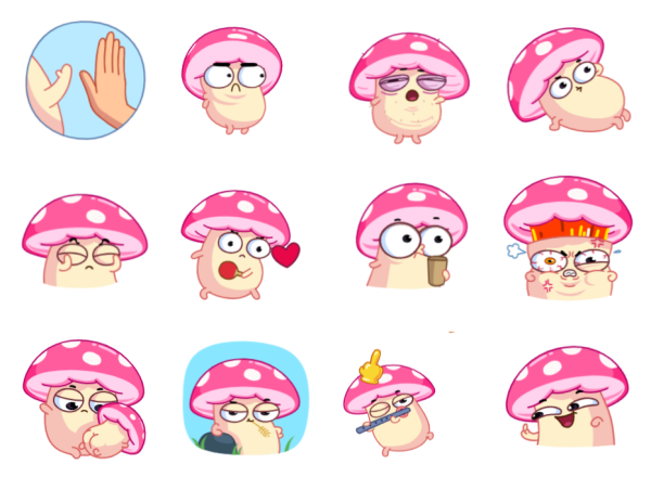 Стикеры мухомор Степа