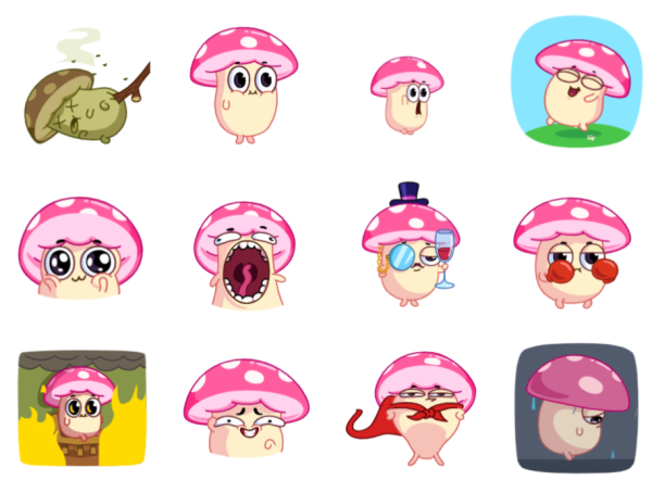 Стикеры мухомор Степа