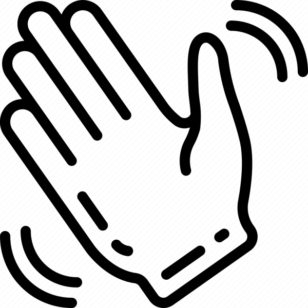 Пиктограмма машет рукой