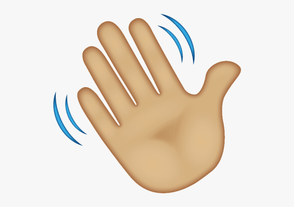 Машет рукой