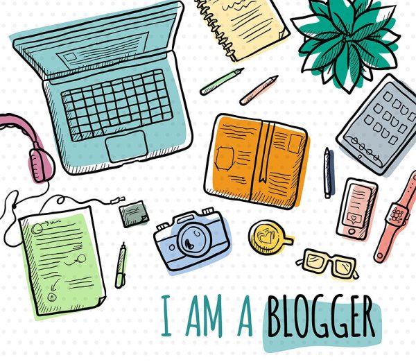 Блоггер иллюстрация