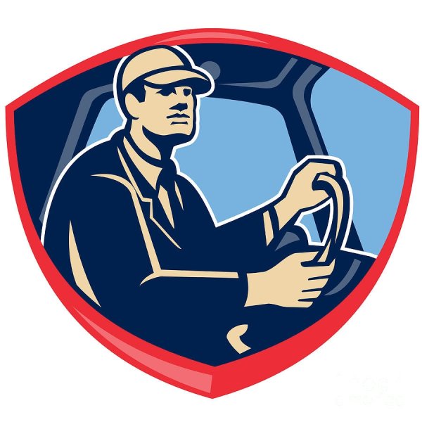 Векторная иллюстрация водитель