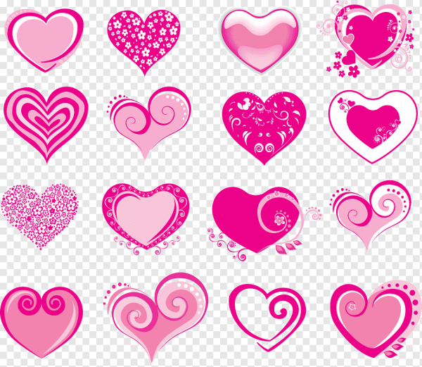 Розовые сердечки