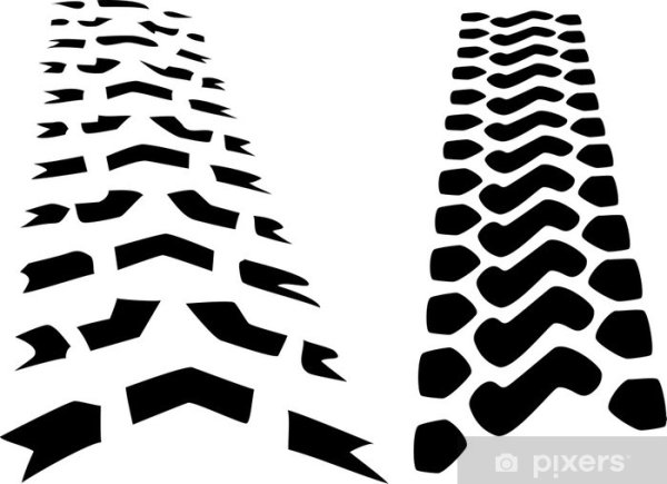 След протектора трактора