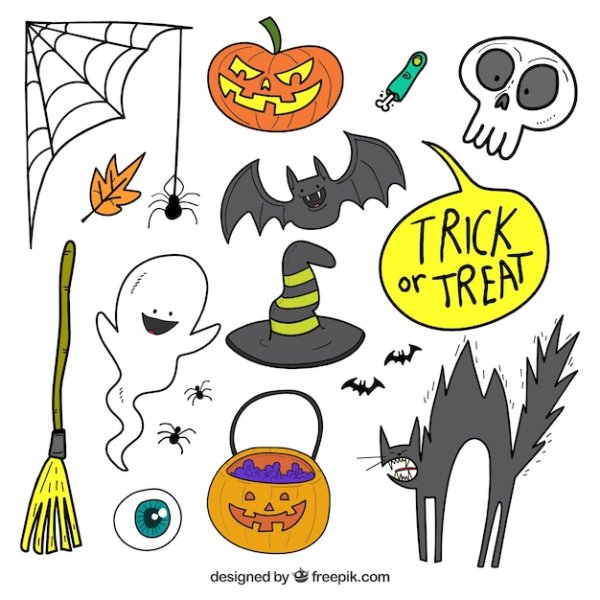 Наклейки в стиле Хэллоуин