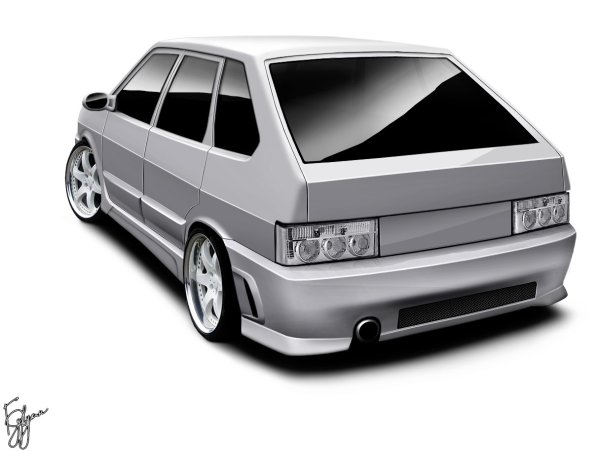 Наклейка сзади USA авто 2114