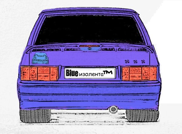 ВАЗ 2114 рисунок зад