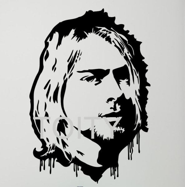 Курт Кобейн силуэт