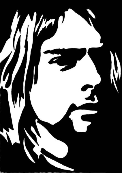 Курт Кобейн силуэт