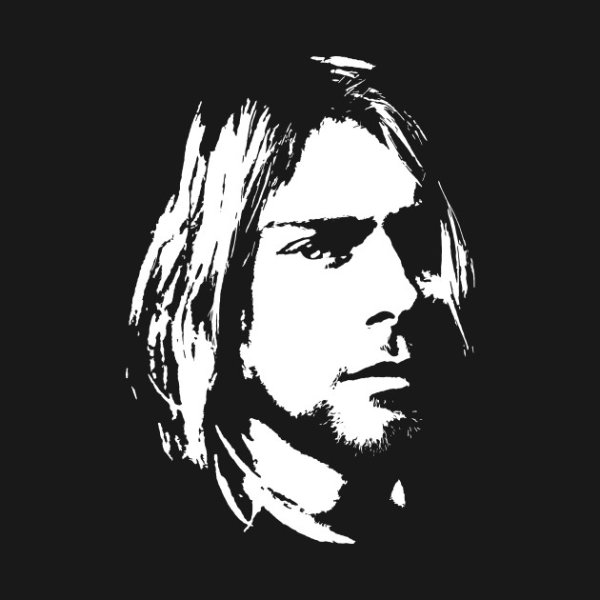 Курт Кобейн арт чб