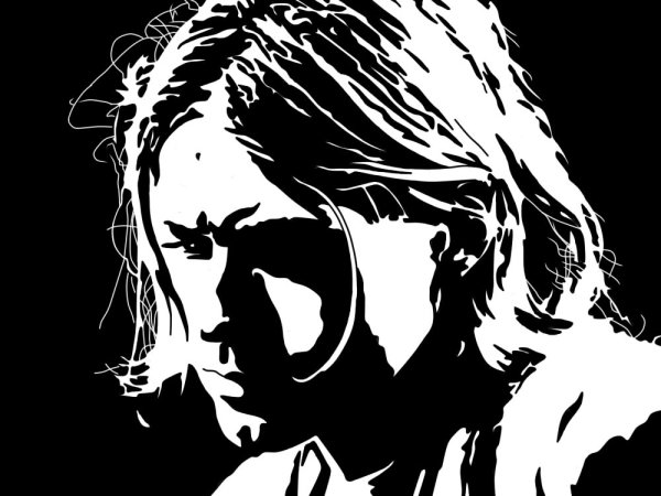 Курт Кобейн силуэт