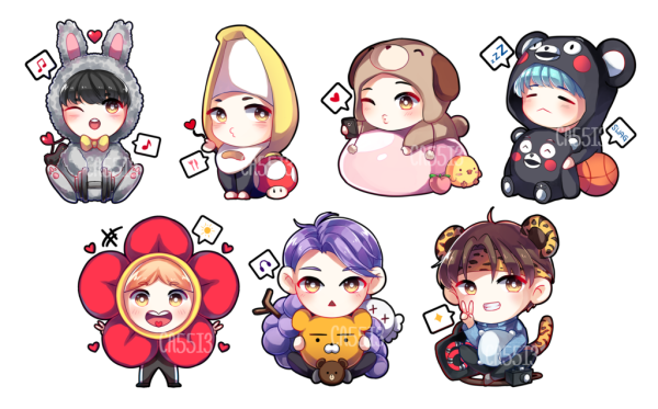 Стикеры Геншин Импакт Чиби