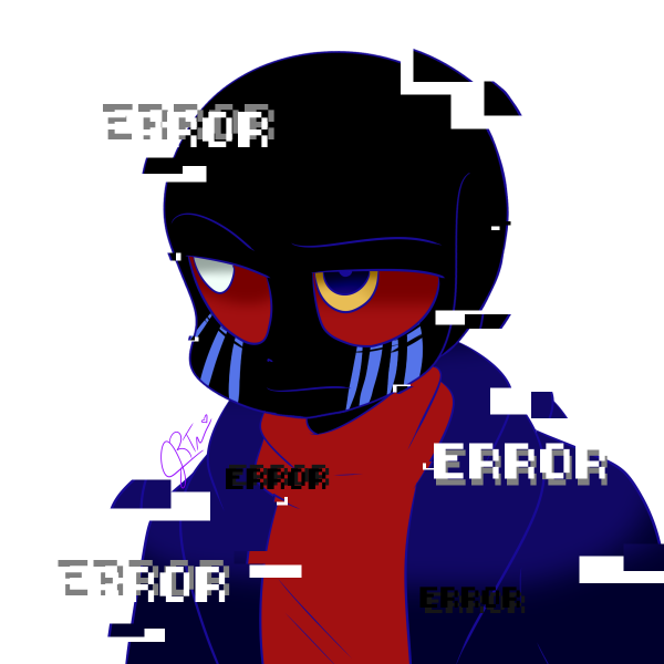 Error Sans на белом фоне