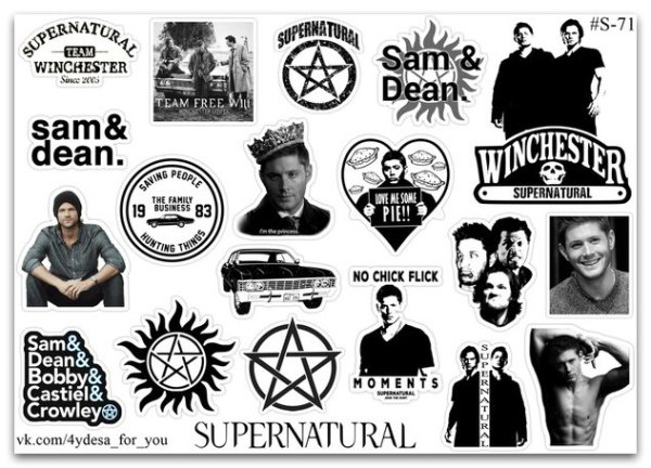 Сэм Винчестер стикер