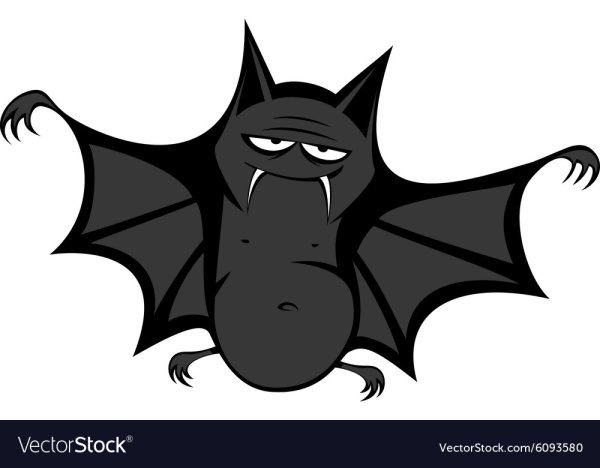Мультяшная летучая мышь вектор