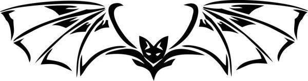 Летучая мышь наклейка на машину