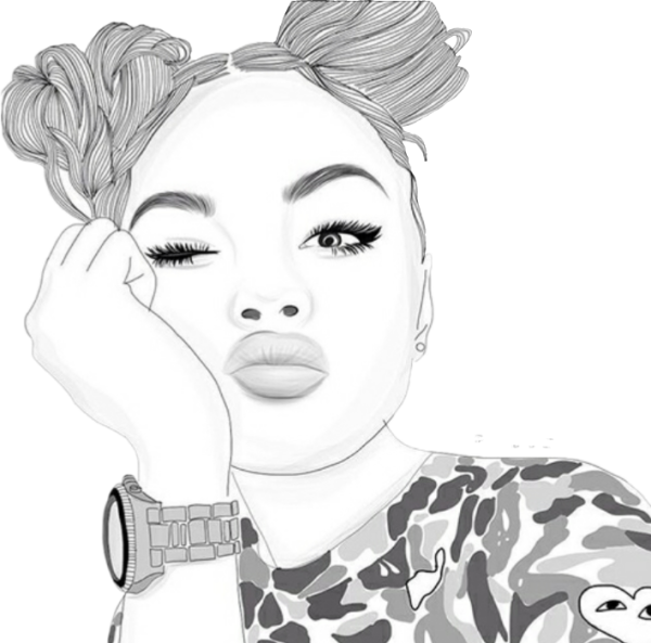 Раскраски девушки в стиле арт