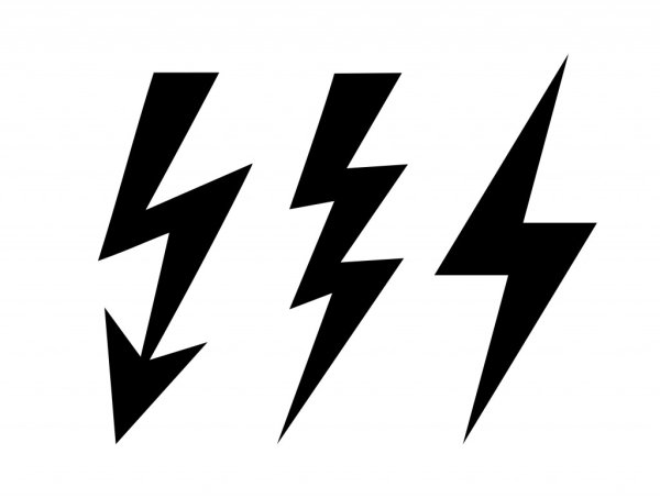 Знак электричества молния