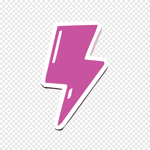 Фиолетовая молния значок