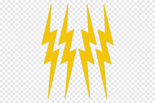 Желтая наклейка с молнией