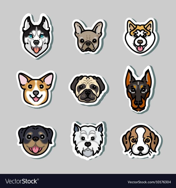 Доберманы наклейки милые