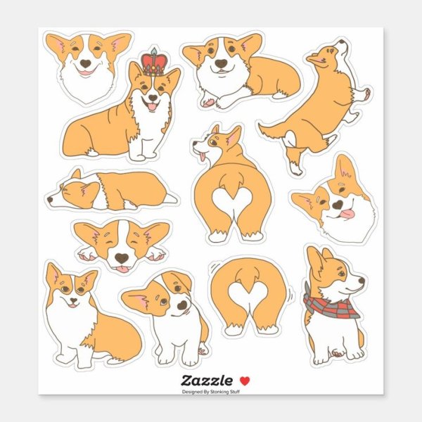 Корги сзади вектор