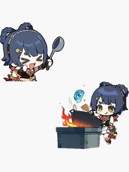 Сян Лин Геншин Чиби Стикеры