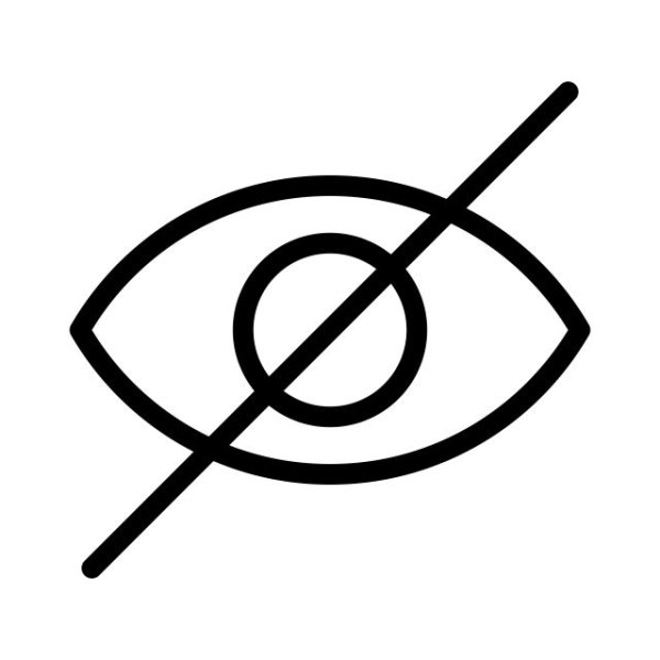 Знак перечеркнутый глаз