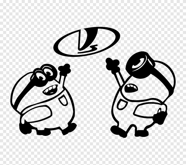 Наклейки на авто черно белые