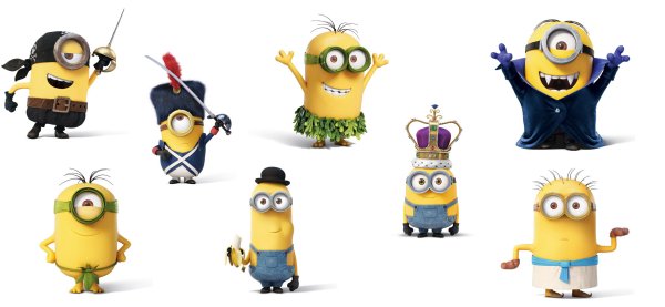 Миньон в разных нарядах