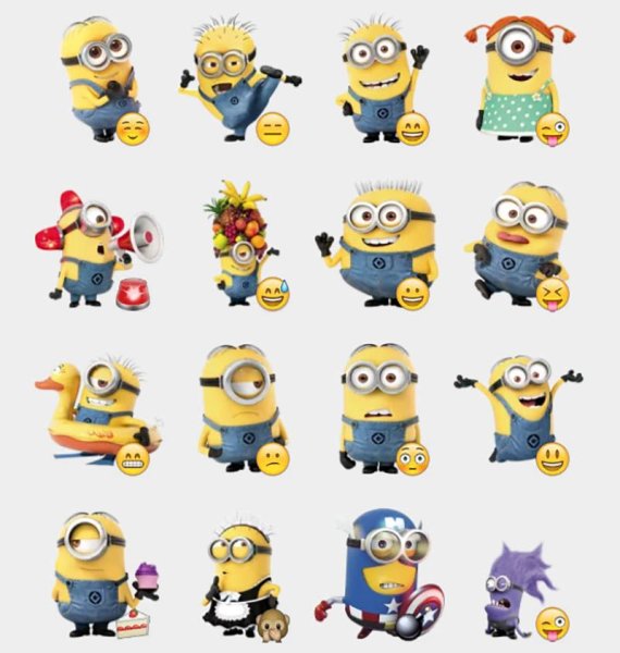 Наклейки и Стикеры Миньоны