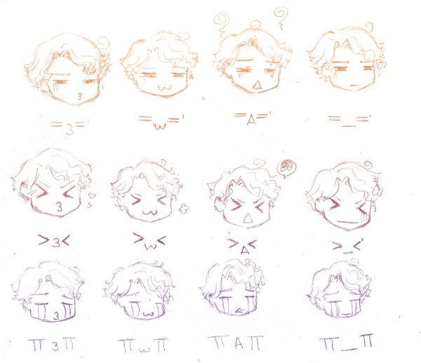 Аниме эмоции для рисования
