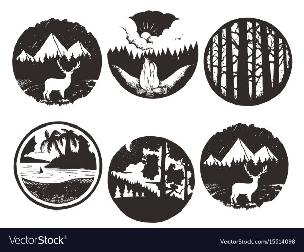 Горы векторное изображение