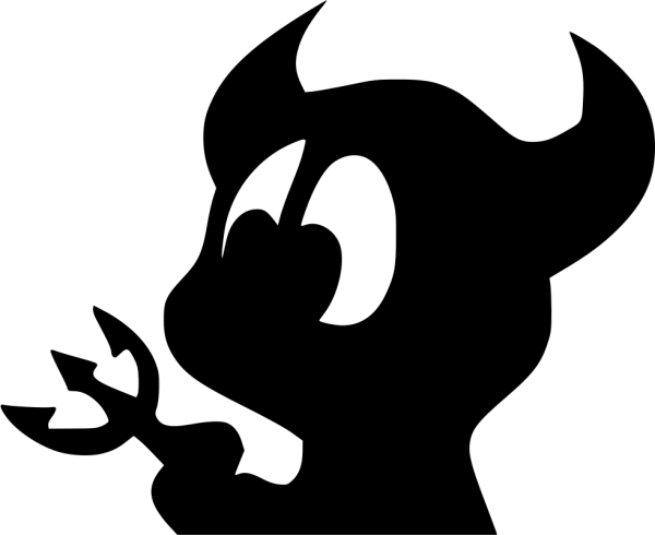 Черт трафарет