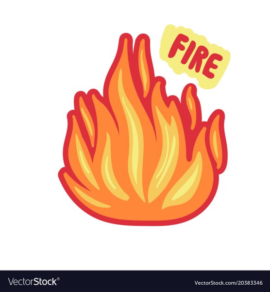 Огонь стикер