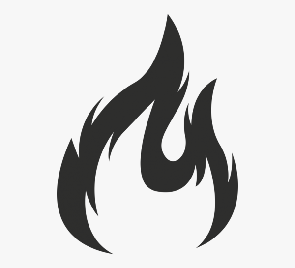 Силуэт пламени огня