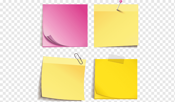 Розовая бумажка стикер