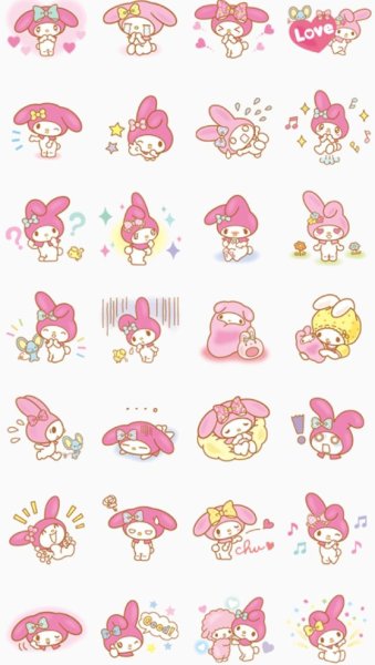 Наклейки Хеллоу Китти Мелоди