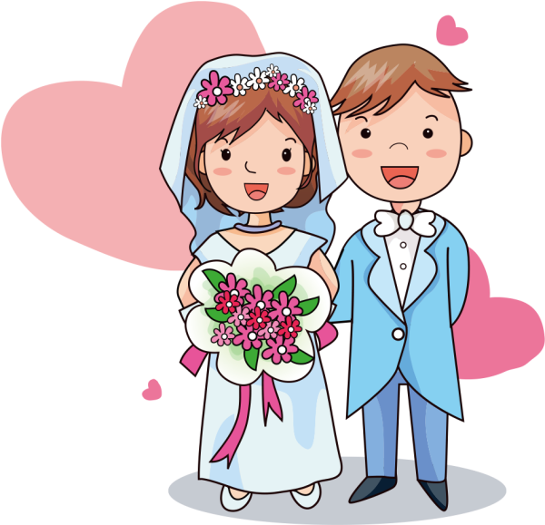 Жених и невеста рисунок