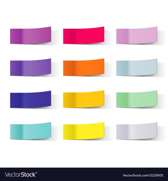 Стикеры бумажные узкие