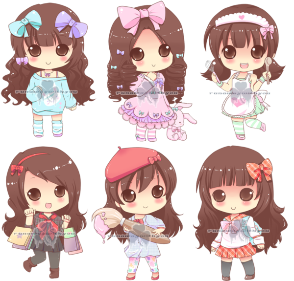 Стикеры милые девочки